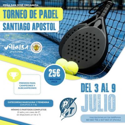 poster del torneo TORNEO DE PADEL SANTIAGO APÓSTOL