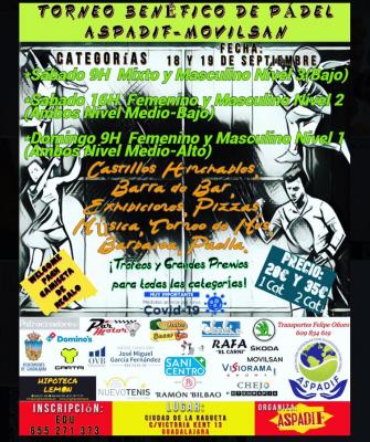 poster del torneo TORNEO BENÉFICO ASPADIF