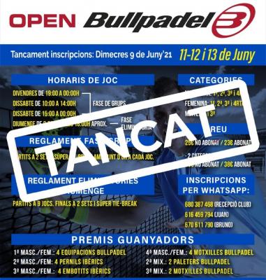 poster del torneo OPEN BULLPADEL