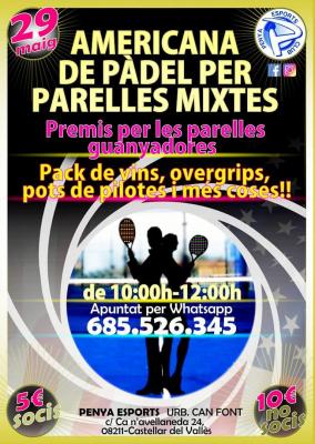 poster del torneo AMERICANA PER PARELLES MIXTES