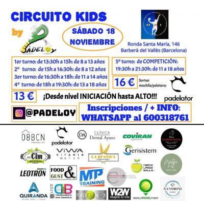 poster del torneo CIRCUITO KIDS PADELOY
