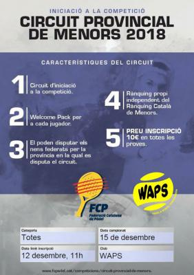 poster del torneo CIRCUIT PROVINCIAL DE MENORS