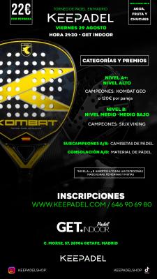 poster torneo KEEPADEL & GET INDOOR