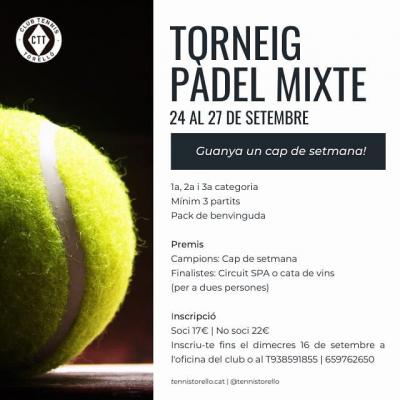 poster del torneo TORNEIG DE PADEL MIXTE