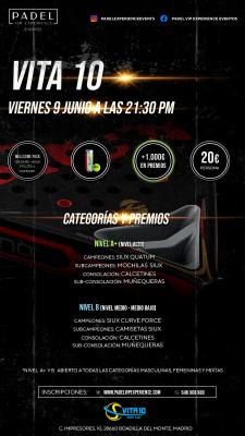 poster del torneo TORNEO NOCTURNO VIERNES 9 JUNIO & VITA 10