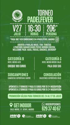 poster del torneo TORNEO PADEL FEVER - MASCULINO, FEMENINO Y MIXTO (B Y C)