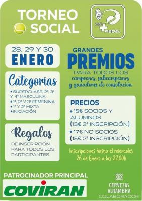 poster del torneo TORNEO SOCIAL