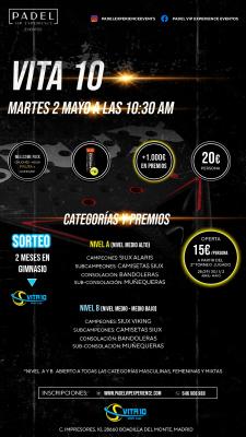 poster del torneo MAÑANERO MARTES 2 MAYO & VITA 10