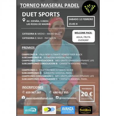 poster del torneo TORNEO MASERAL PADEL