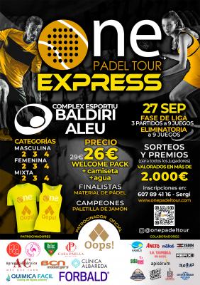poster del torneo ONE PÁDEL TOUR EXPRESS