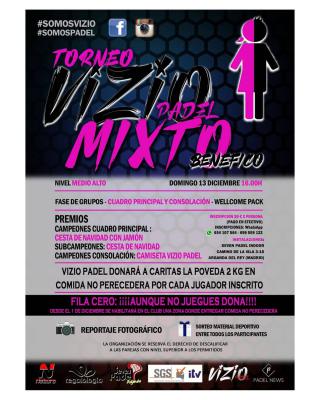 poster del torneo TORNEO VIZIO PADEL MIXTO BENÉFICO