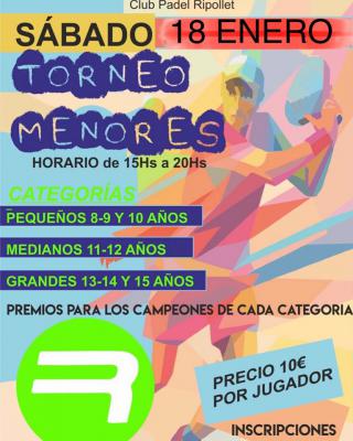 poster del torneo TORNEO DE MENORES