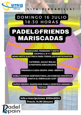 poster del torneo TORNEO PADEL&FRIENDS MARISCADA ( TORNEO PUNTUABLE)