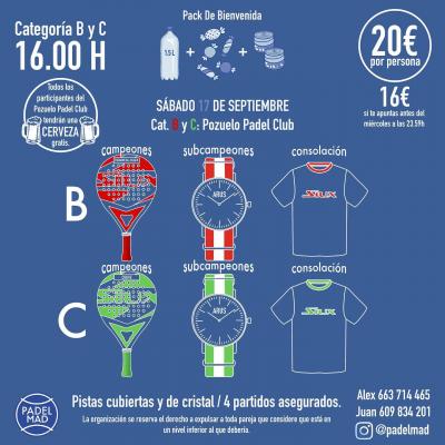 poster del torneo TORNEO PADEL MAD