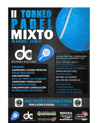 poster del torneo II TORNEO DE PDEL MIXTO - DOME CARUSO