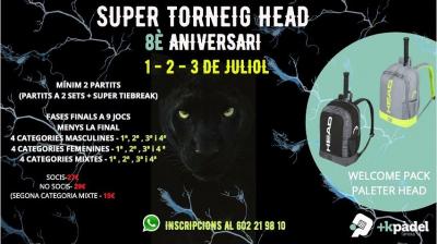 poster del torneo SUPER TORNEIG HEAD 8È ANIVERSARI