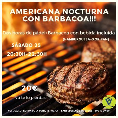 poster del torneo AMERICANA NOCTURNA CON BARBACOA