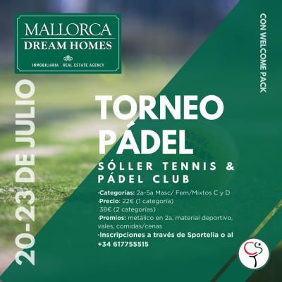 poster del torneo TORNEO PADEL MALLORCA DREAM HOMES