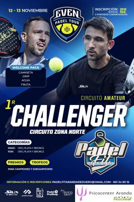poster del torneo 1ER CHALLENGER EPT  PSICOCENTER ARANDA
