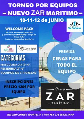 poster del torneo TORNEO POR EQUIPOS -NUEVO ZAR MARÍTIMO-