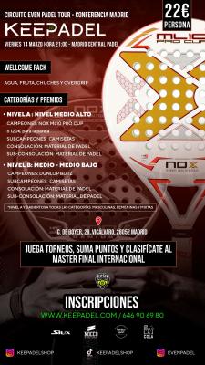 poster del torneo KEEPADEL & MADRID CENTRAL PADEL