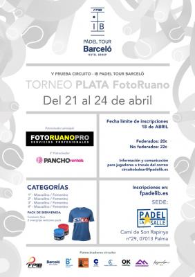 poster del torneo V PRUEBA CIRCUITO- IB PADEL TOUR BARCELÓ HOTEL GROUP