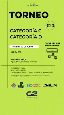 poster del torneo TORNEO PADELGOLDPOINT