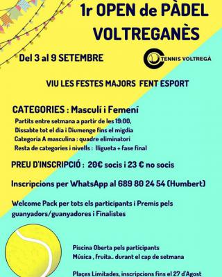 poster del torneo 1r OPEN VOLTREGANÈS