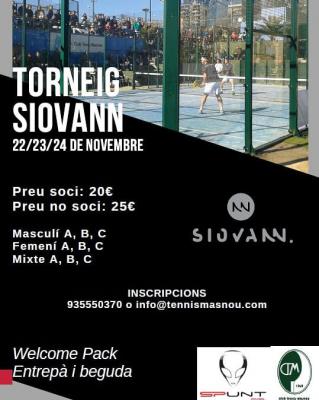 poster del torneo TORNEIG SIOVANN