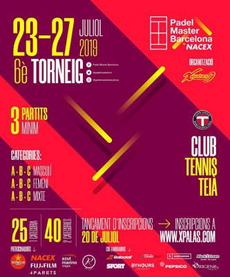 poster del torneo 6A PROVA PADEL MASTER BARCELONA BY NACEX