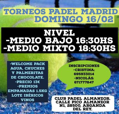 poster del torneo POZO TORNEOS_PADELMADRID