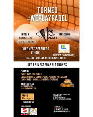 poster del torneo POZO/TORNEO #WEPLAYPADEL