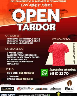 poster del torneo OPEN TARDOR