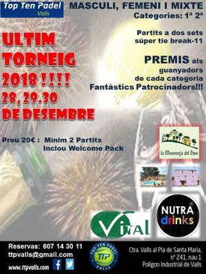 poster del torneo ULTIM TORNEIG 2018