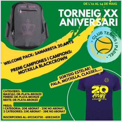 poster torneo TORNEIG XX ANIVERSARI