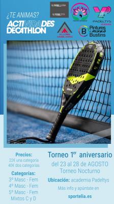 poster torneo TORNEO 1ER ANIVERSARIO YONKIS PADEL Y KUIKMA