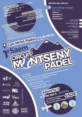 poster del torneo 2a PRUEBA CIRCUITO MONTSENY PÀDEL