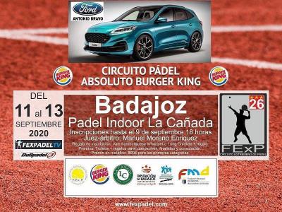 poster del torneo PRUEBA FORD ANTONIO BRAVO - CIRCUITO ABSOLUTO BURGER KING 2020
