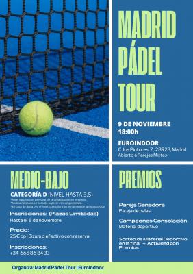 poster del torneo MADRID PADEL TOUR