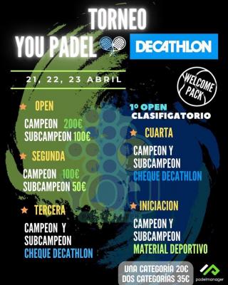 poster del torneo TORNEO YOU PADEL CENTER