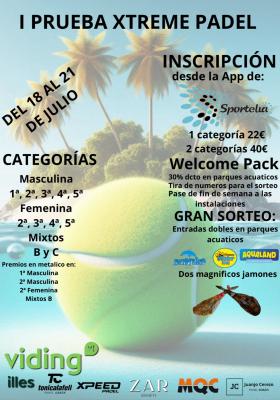 poster torneo I PRUEBA XTREME PADEL