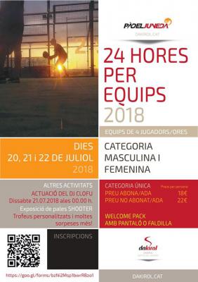 poster del torneo 24 HORES PER EQUIPS