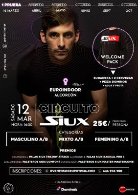 poster del torneo 1ª PRUEBA CIRCUITO SIUX 2022 - SÁBADO 12 MARZO & EUROINDOOR