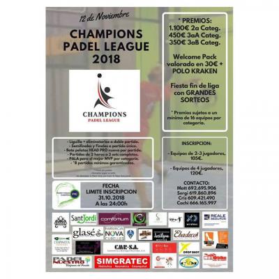 poster del torneo CHAMPIONS PADEL LEAGUE