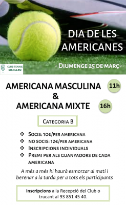 poster del torneo DIA DE LES AMERICANES