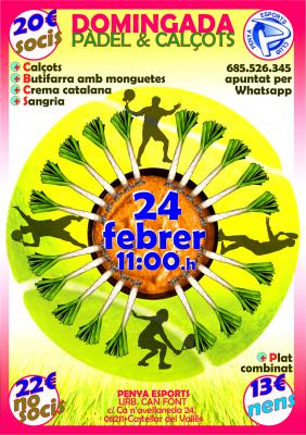 poster del torneo PÀDEL & CALÇOTS