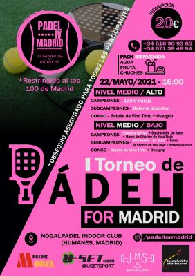 poster torneo TORNEO DE PADEL DIA 22 DE MAYO - 16:00