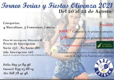 poster torneo TORNEO FERIAS Y FIESTAS OLIVENZA