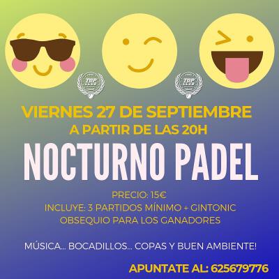 poster del torneo NOCTURNO DE PADEL