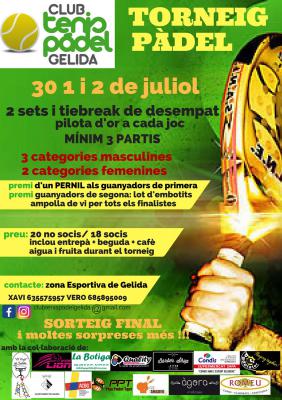 poster del torneo TORNEIG PÀDEL